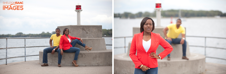 Engagement Photography on the dock in Toronto