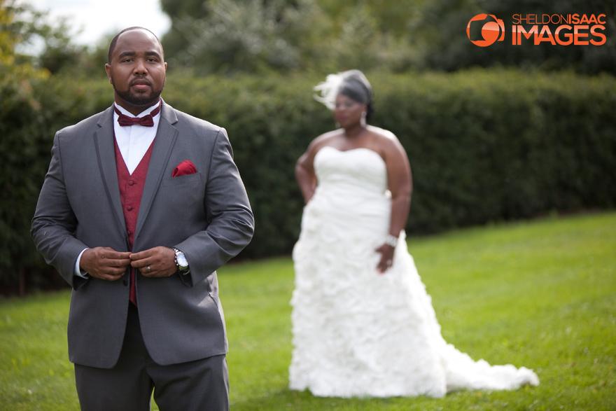 Bride watches her Groom