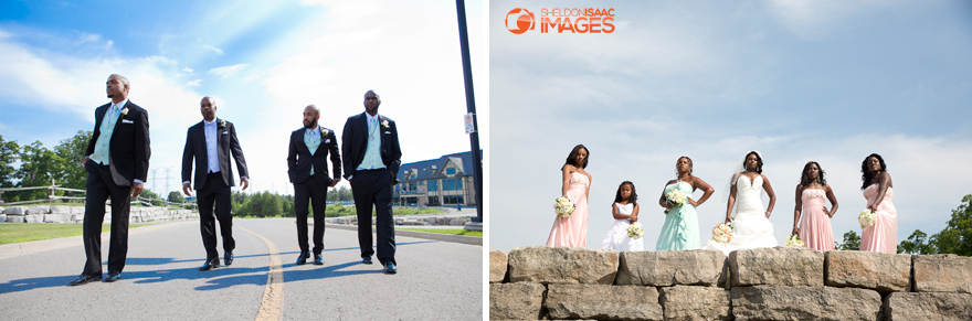 Bridal-Party-Posing-Deer-Creek-Golf-Club