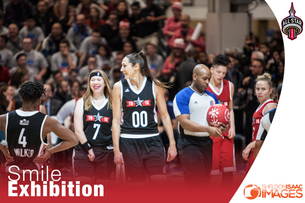 Exhibition basketball game at NBA All Star Weekend