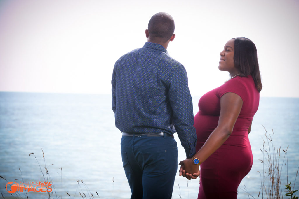 Maternity Photo pregnant lady looking at her husband