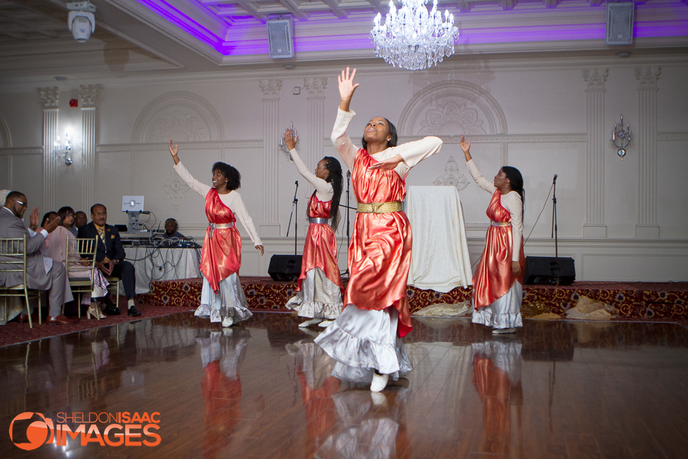 Woman doing a praise dance