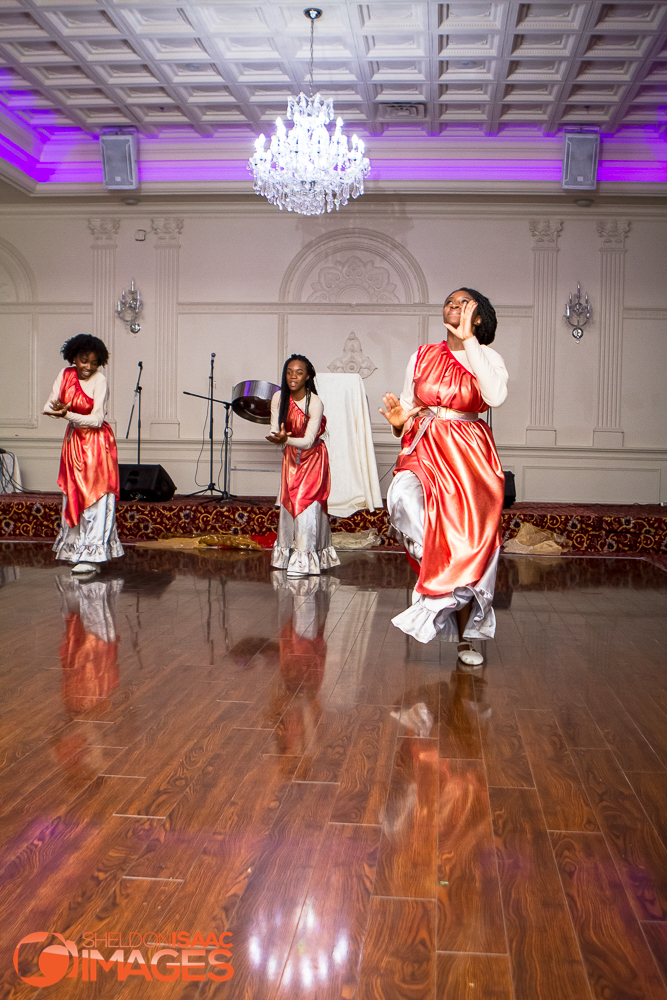 Women dancing at event