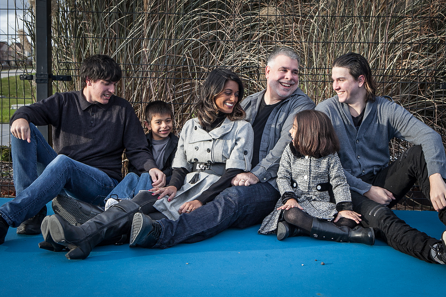 Family photo at the Ajax Recreation Centre in Ajax