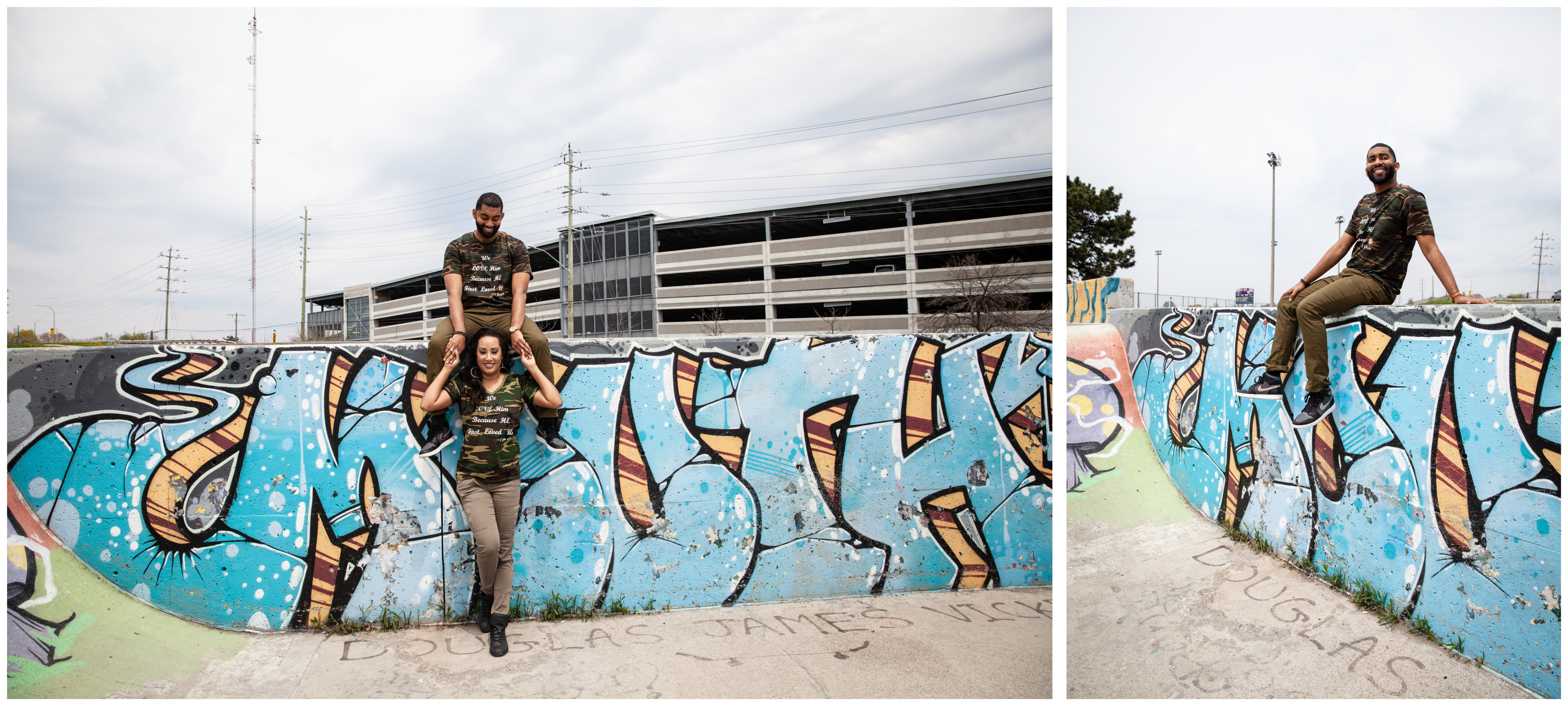 Skatepark Engagement photo session in Whitby