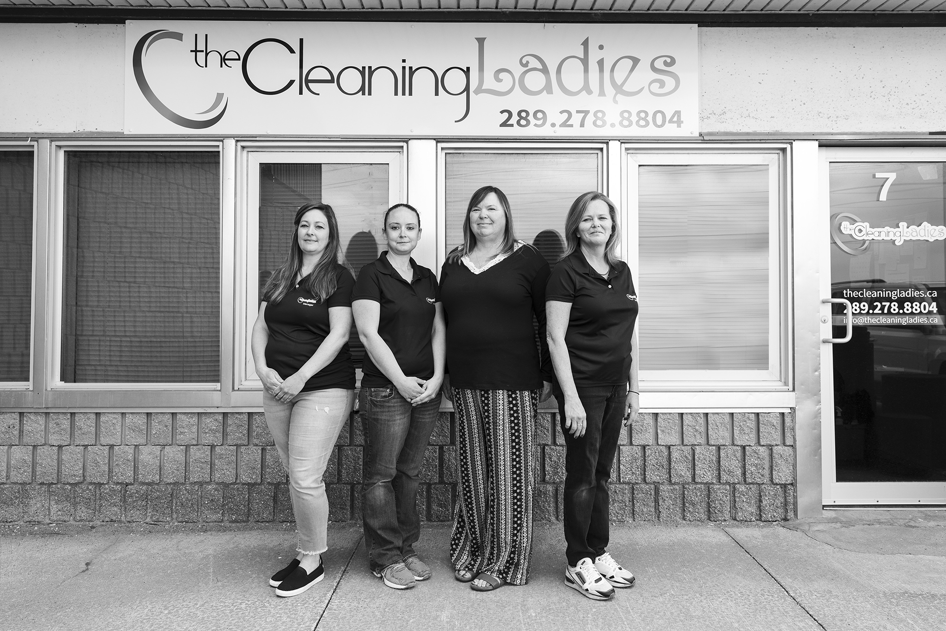 Cleaning Company in Durham Region poses for a staff portrait in Whitby