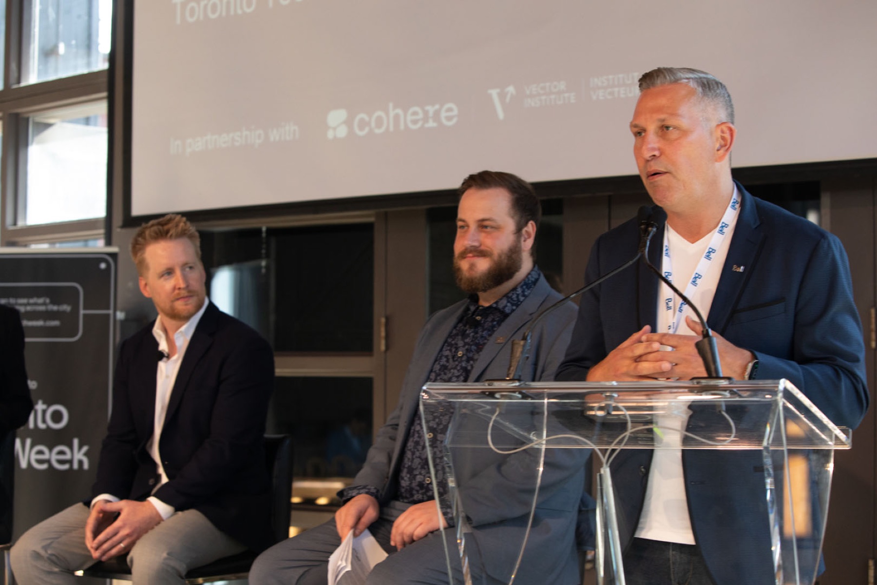 Conference photographer Toronto — panel session at a Toronto tech summit