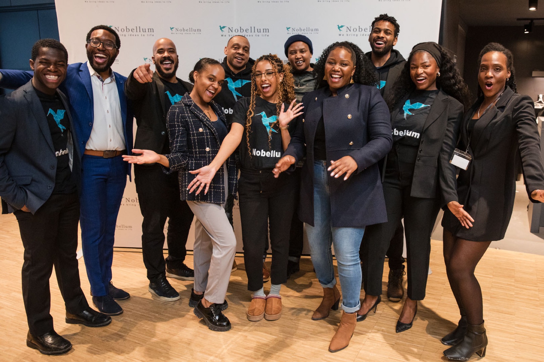 Corporate event photographer Toronto — group celebrating at a GTA summit