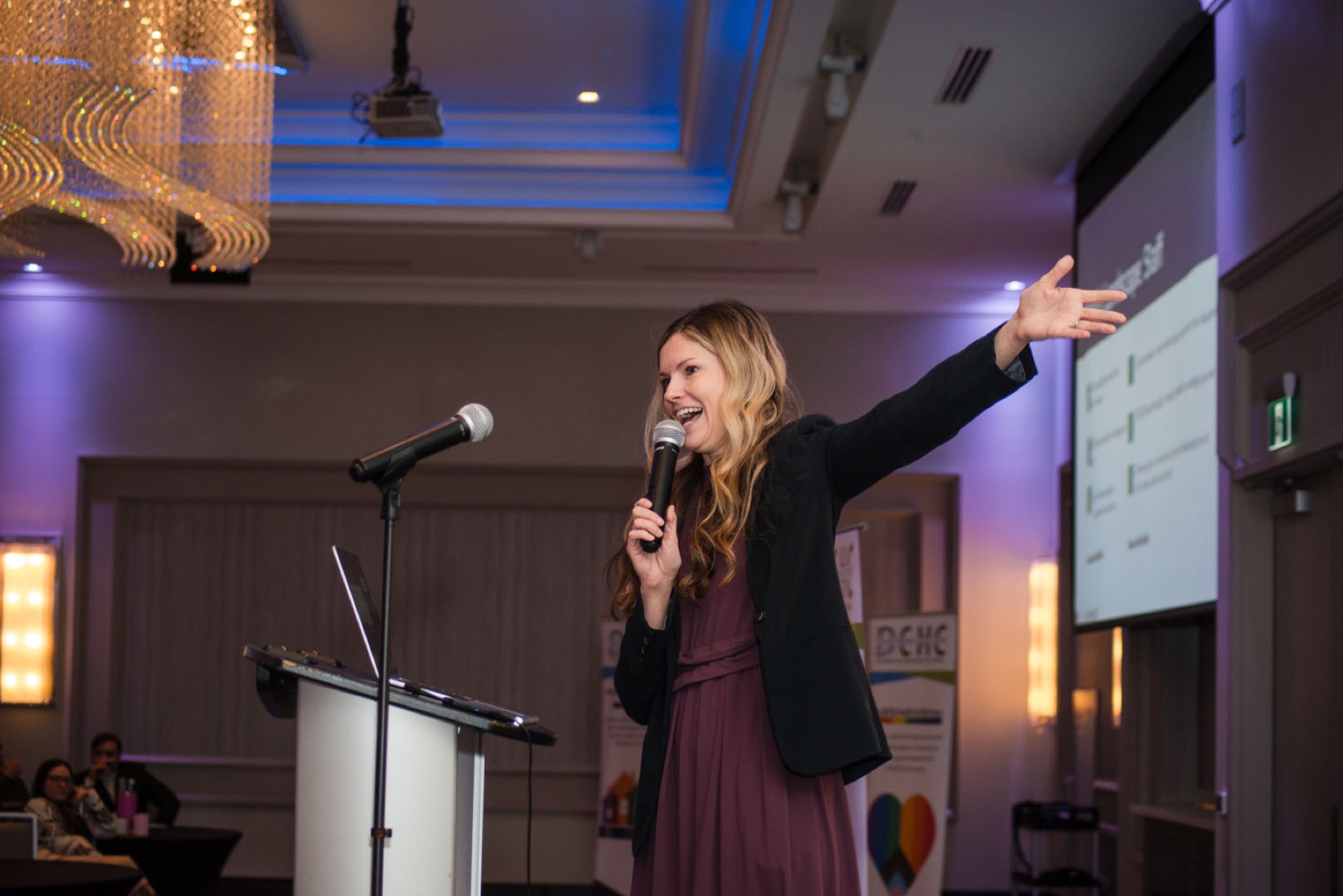 Corporate event photographer Toronto — speaker leading a team strategy session